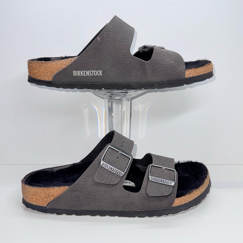BIRKENSTOCK ARIZONA SHEARLING DESERT DUST BLACK - Picture 3 of 10